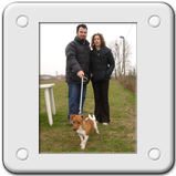 Luca e Cristina con Houston